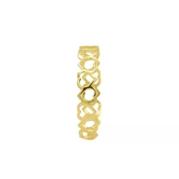 Anel de Ouro 18k Cheio de Amor