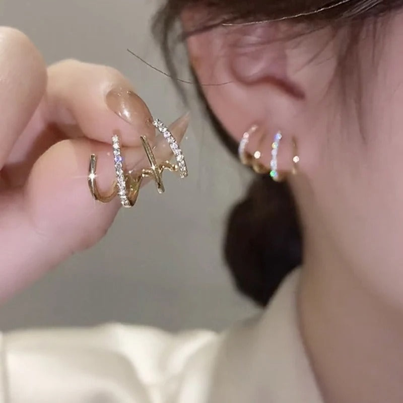 Brincos Quatro Pontas - Folheado a Ouro 18K